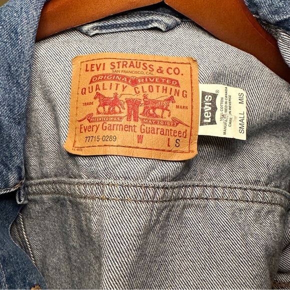 Vintage Levi Strauss & Co Trucker Vest; Size Small - Picture 2 of 3